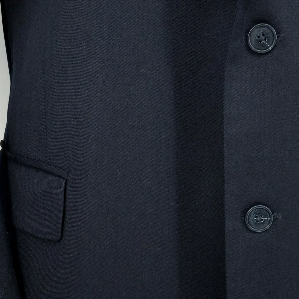 Jos A Bank Sport Coat Mens 46L Navy Blue Wool Jacket Lined Blazer Travelers Coll